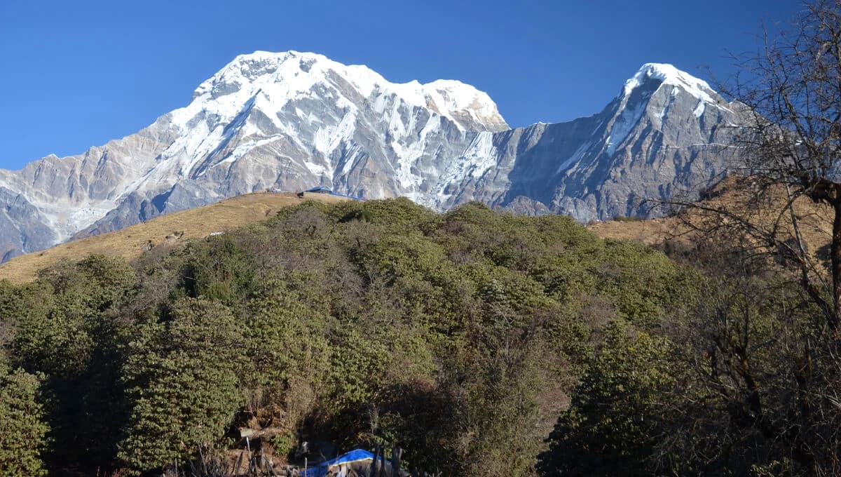 Annapurna South and Himchuli Peak