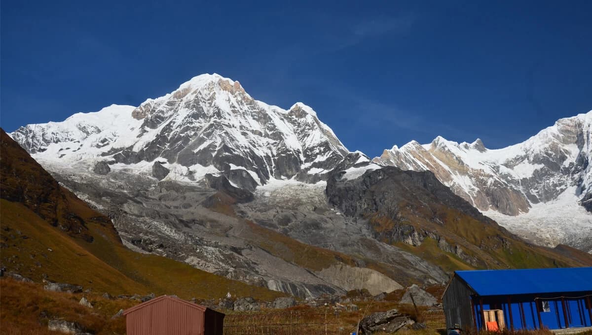 Annapurna South seen from Annapurna Base Camp
