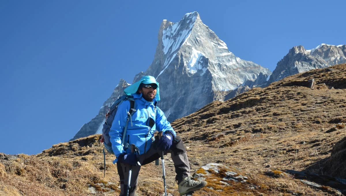 Machhapuchhre (6997 m) and Mardi Himal (5587 m)
