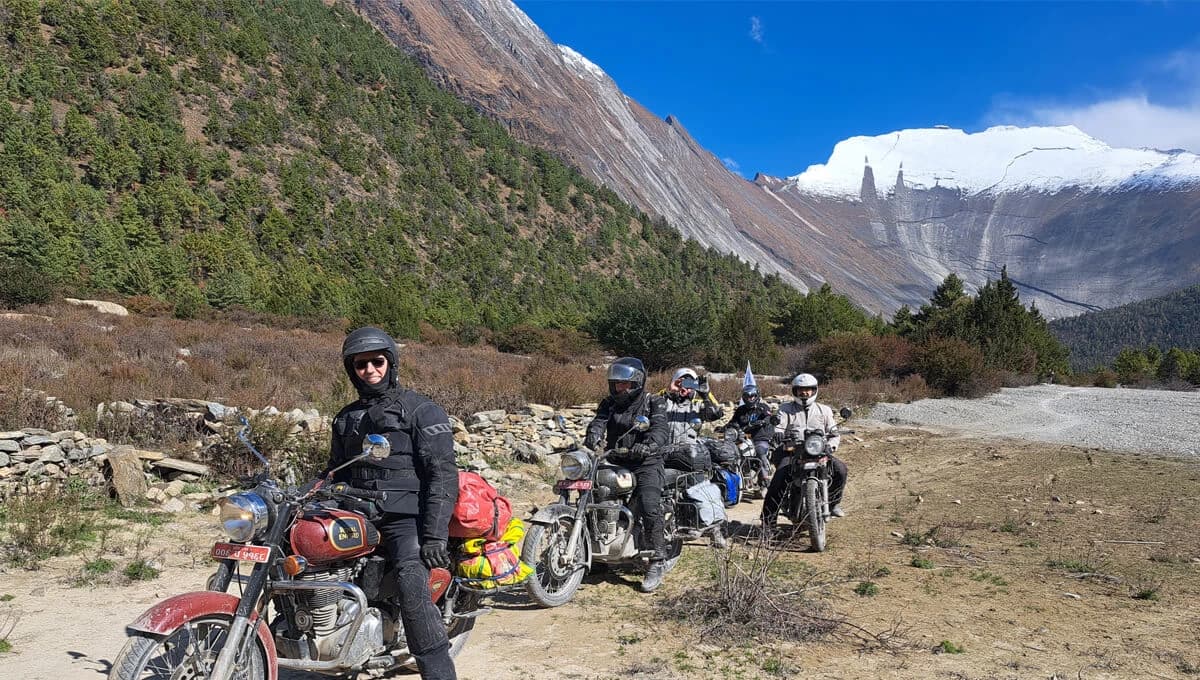 Motorbikers in Manang