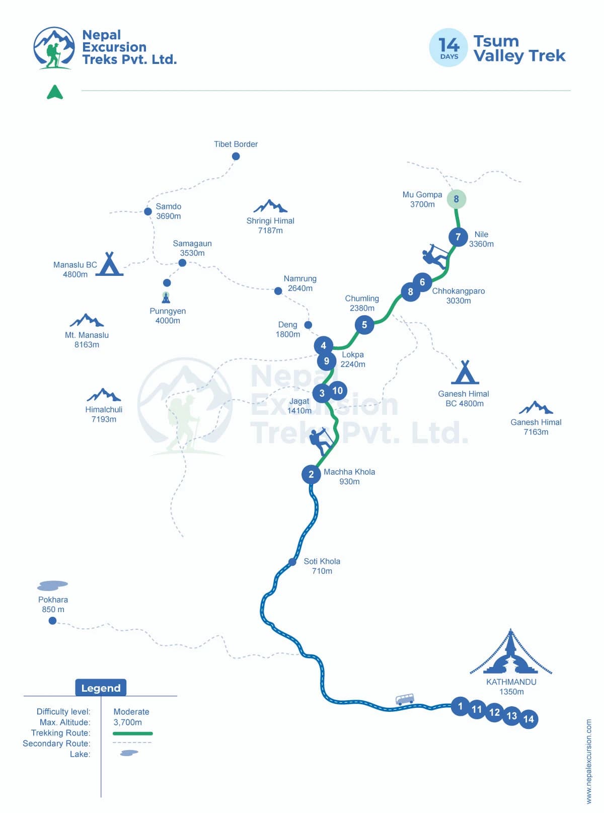 Tsum Valley Trek - 14 Days